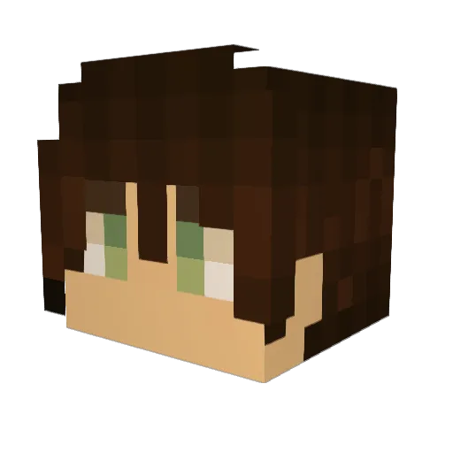 CorporalMcFluffy Minecraft avatar head, 3D render