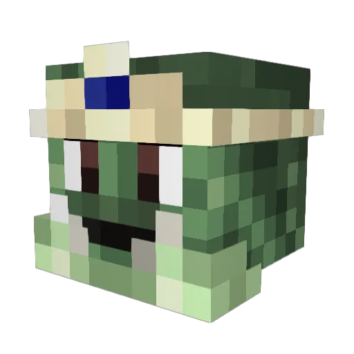 CorporalSalmon Minecraft avatar head, 3D render