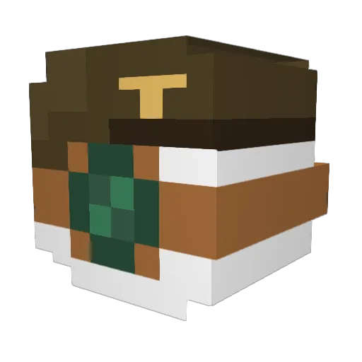 Corporal_Coffee Minecraft avatar head, 3D render