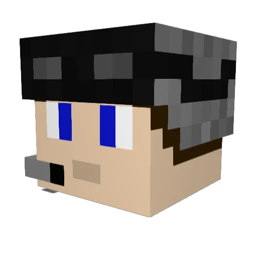 Corporal_Hicks Minecraft avatar head, 3D render