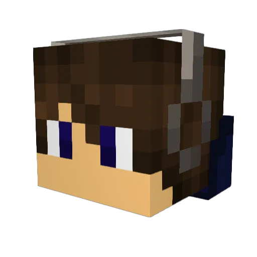 Corporation Minecraft avatar head, 3D render