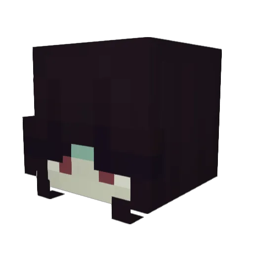 Corpse_Party_ Minecraft avatar head, 3D render