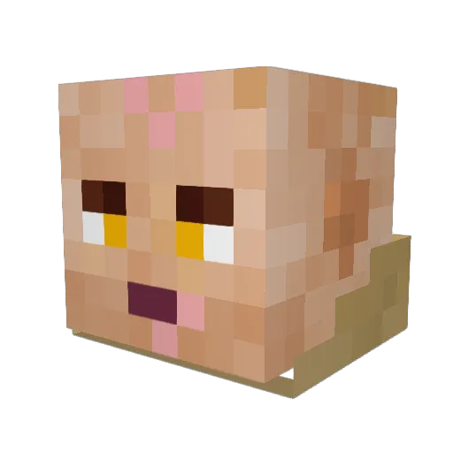 Corpsecycle Minecraft avatar head, 3D render