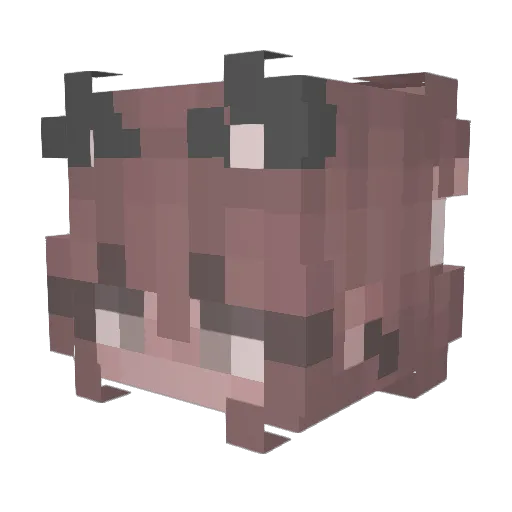 Correctdog Minecraft avatar head, 3D render