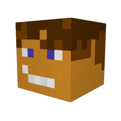 Correia24 Minecraft avatar head, 3D render