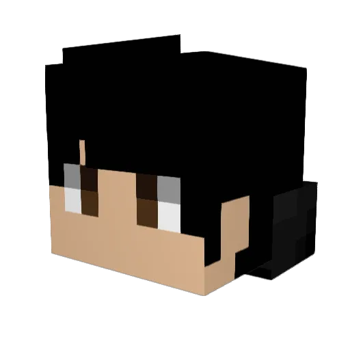 CorrethTW Minecraft avatar head, 3D render