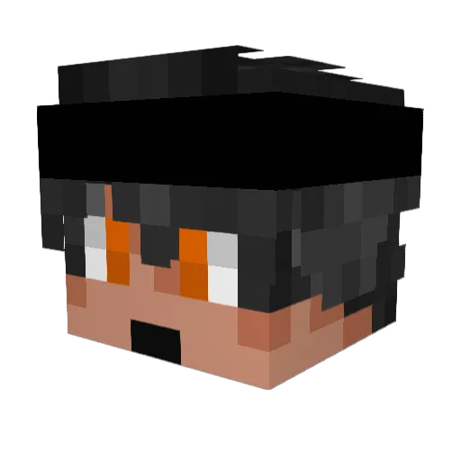 Correto Minecraft avatar head, 3D render