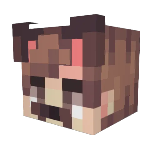 CorrinFates Minecraft avatar head, 3D render