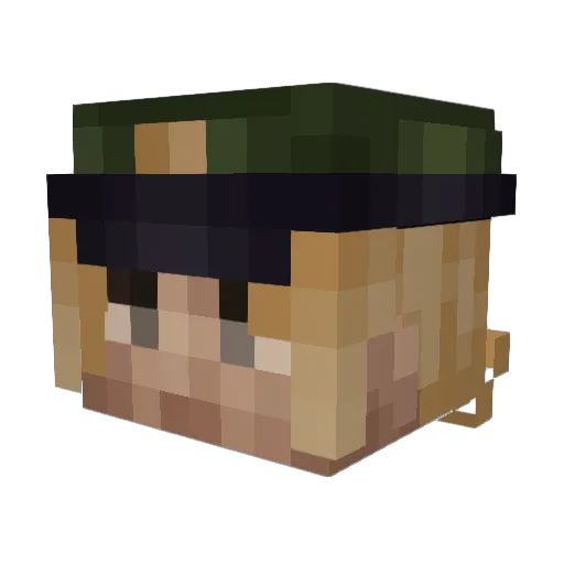 Corrin___ Minecraft avatar head, 3D render