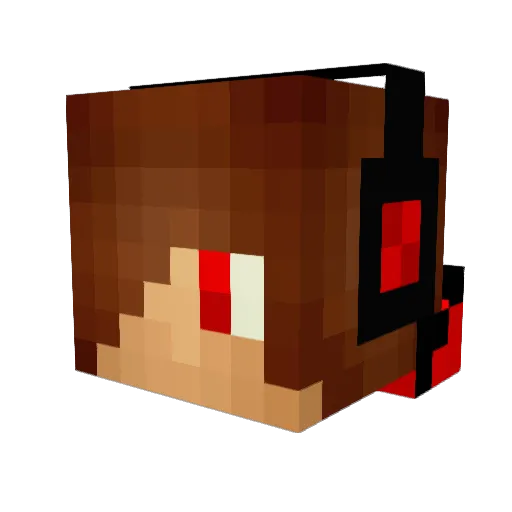 Corrupt3dBull3t Minecraft avatar head, 3D render