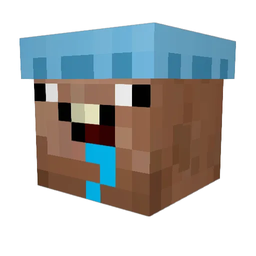Corrupt47 Minecraft avatar head, 3D render