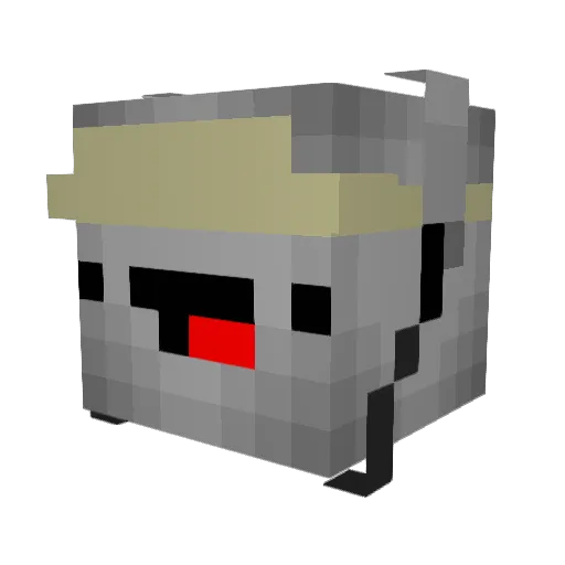 CorruptFame Minecraft avatar head, 3D render
