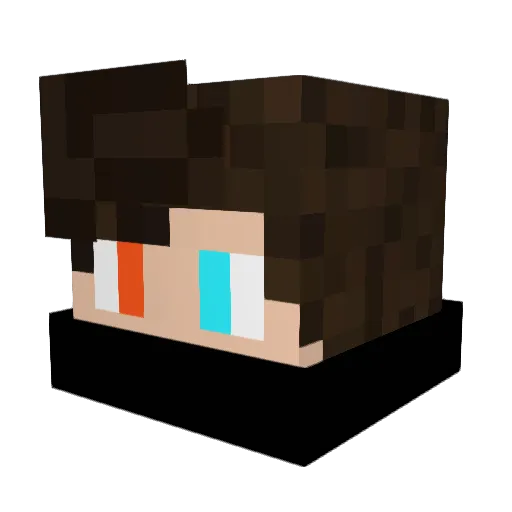 CorruptHedgehog Minecraft avatar head, 3D render