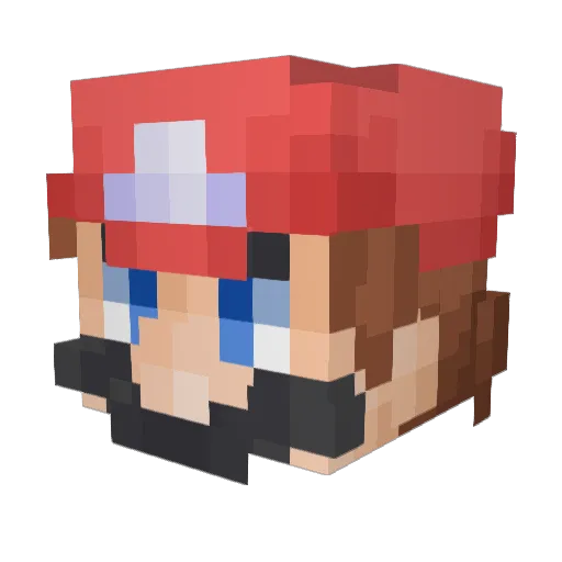 CorruptJoker Minecraft avatar head, 3D render