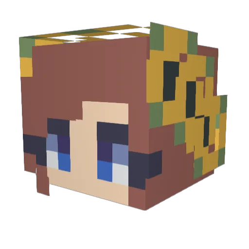 Corrupt_Cupcake Minecraft avatar head, 3D render