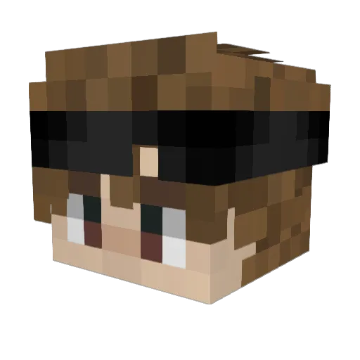 Corruptic Minecraft avatar head, 3D render