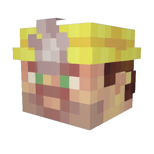 Corruption731 Minecraft avatar head, 3D render