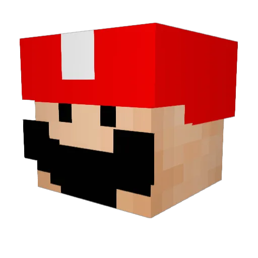 Corruptskin Minecraft avatar head, 3D render