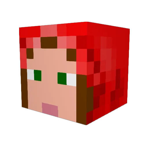 Corsiee Minecraft avatar head, 3D render