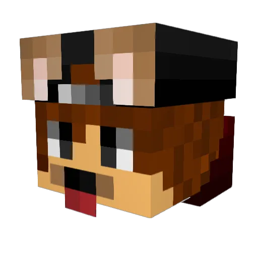 Corsof Minecraft avatar head, 3D render