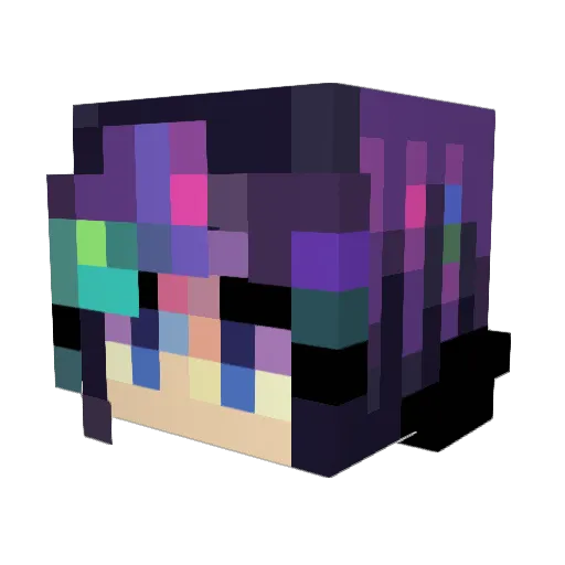 Cortana016 Minecraft avatar head, 3D render