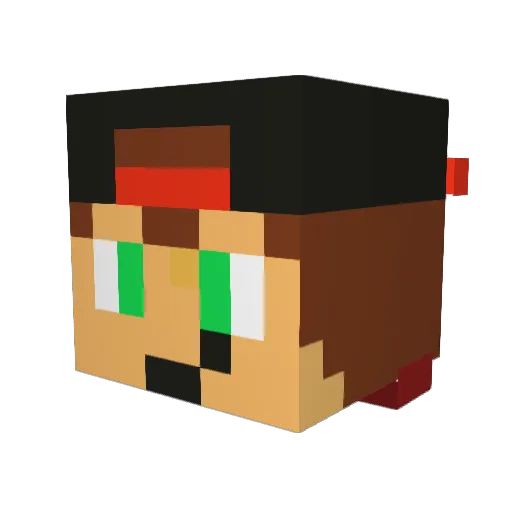 Cortana619 Minecraft avatar head, 3D render