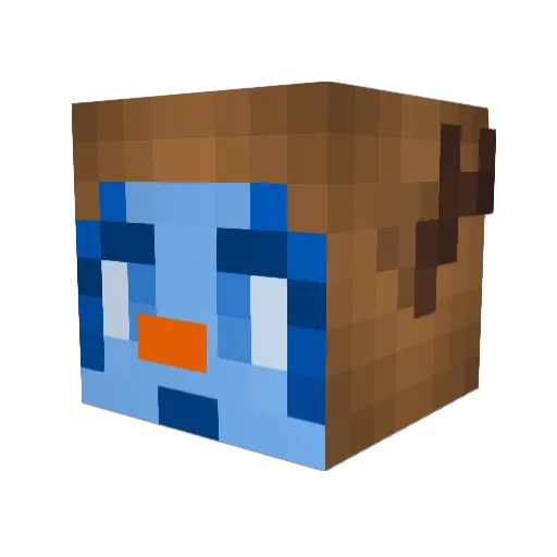 CortanaGoogle Minecraft avatar head, 3D render