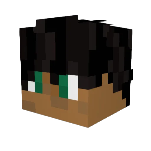 Cortavisions Minecraft avatar head, 3D render
