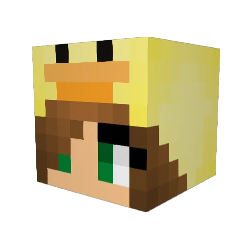 CortexD Minecraft avatar head, 3D render