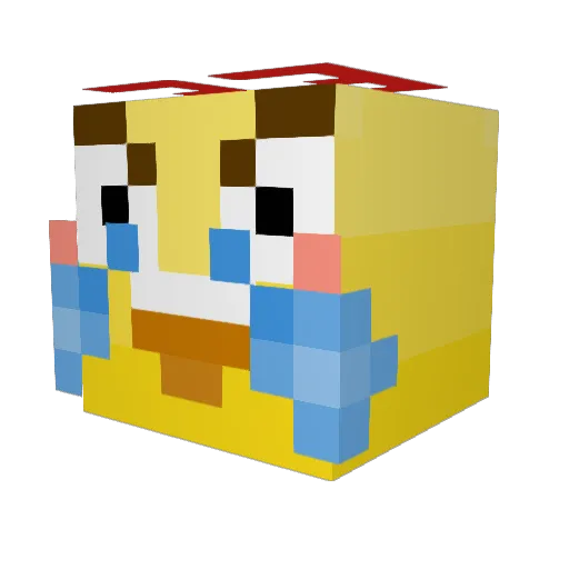 Cortex_D Minecraft avatar head, 3D render