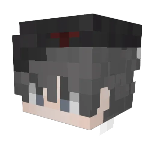 Cortexu Minecraft avatar head, 3D render