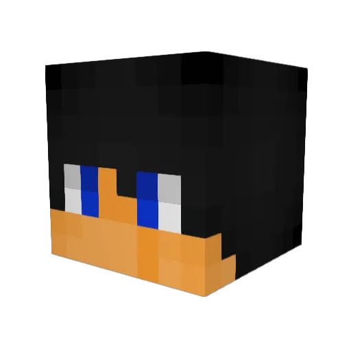 Cortha Minecraft avatar head, 3D render