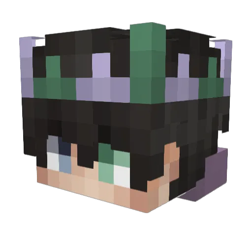 CortisolLevel Minecraft avatar head, 3D render