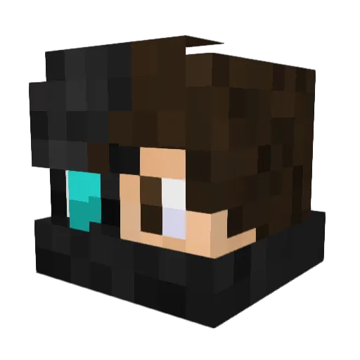 CortixYT Minecraft avatar head, 3D render