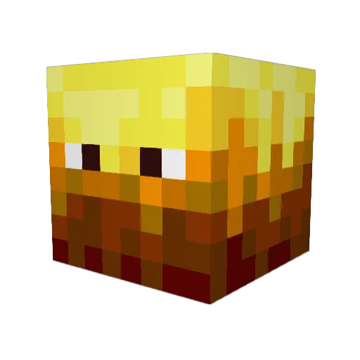 Cortocircuitos Minecraft avatar head, 3D render