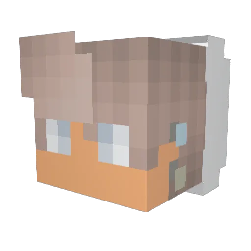 CorujaHub Minecraft avatar head, 3D render