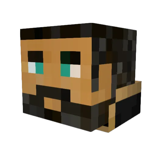 Corv0s Minecraft avatar head, 3D render