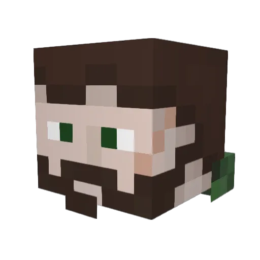 Corvack Minecraft avatar head, 3D render