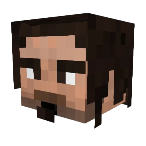 Corvalho Minecraft avatar head, 3D render