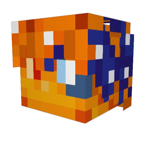 Corvex Minecraft avatar head, 3D render