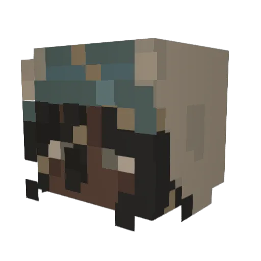 Corvi26 Minecraft avatar head, 3D render