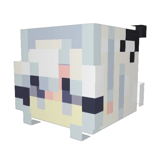 Corviana Minecraft avatar head, 3D render