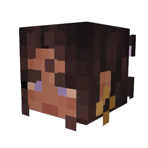 CorvidGuy Minecraft avatar head, 3D render