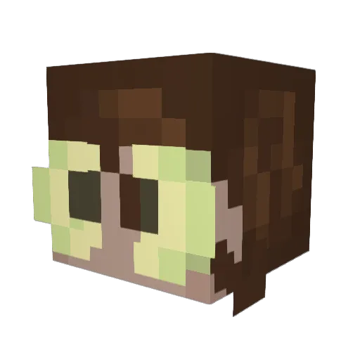 Corvidae_ Minecraft avatar head, 3D render