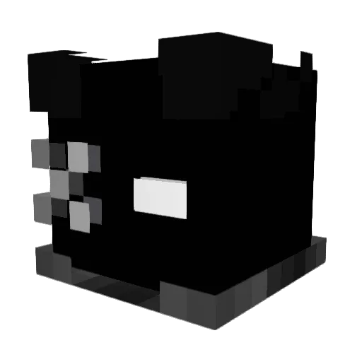 Corviiren Minecraft avatar head, 3D render