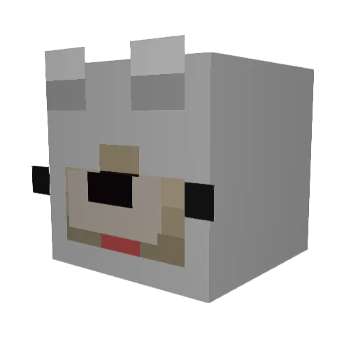 Corvina Minecraft avatar head, 3D render