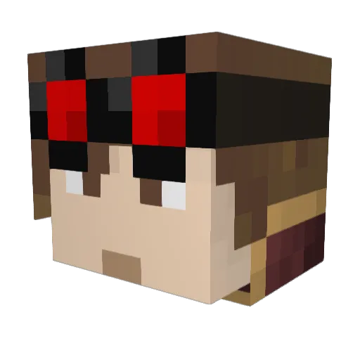 Corvindor Minecraft avatar head, 3D render