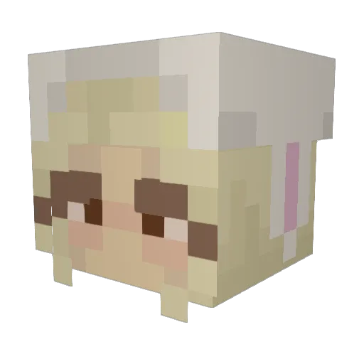 Corvisier Minecraft avatar head, 3D render