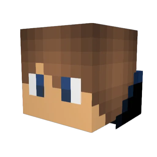 Corvo69420 Minecraft avatar head, 3D render