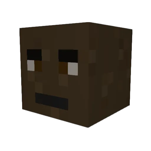 Corvo_98_ Minecraft avatar head, 3D render
